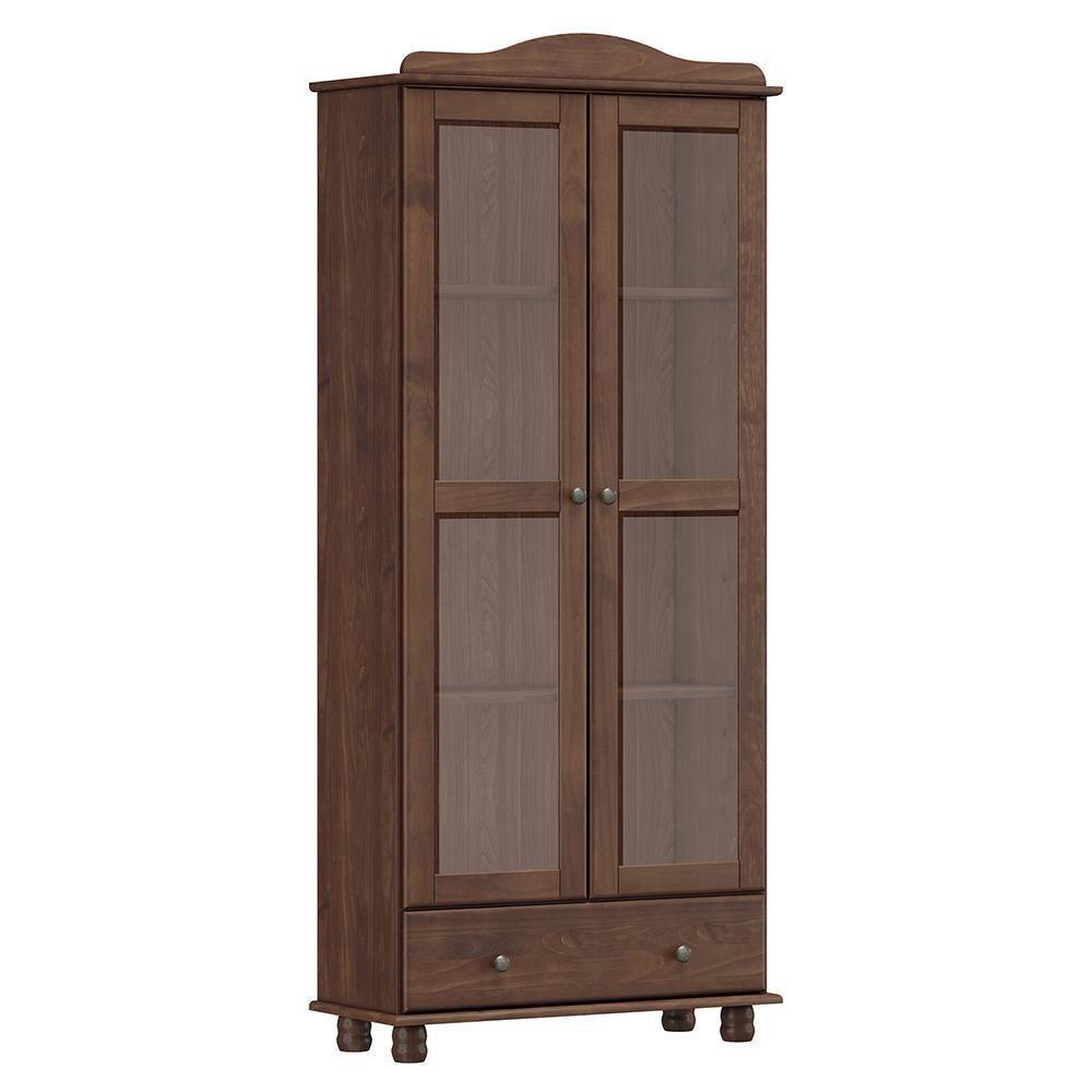 Cristaleira Vitrine Rubi 2 Portas E 1 Gaveta Café - Finestra Móveis Café - 1