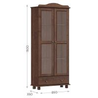 Cristaleira Vitrine Rubi 2 Portas E 1 Gaveta Café - Finestra Móveis Café - 4