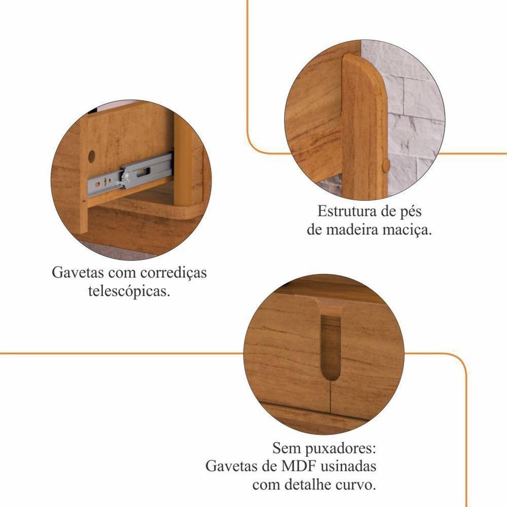 Aparador Lizz 2 Gavetas Cedro - Casa D Cedro - 4
