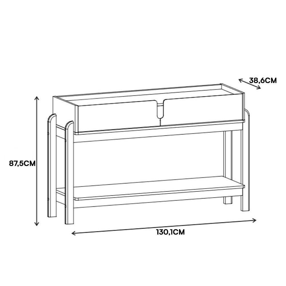 Aparador Lizz 2 Gavetas Cedro - Casa D Cedro - 5