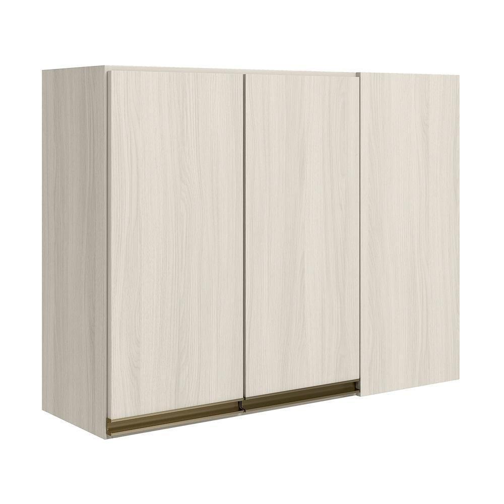 Armario Canto Reto 2p Mdf 89cm Kali 12213 Bianco Toq Bianco Toq Nicioli Bianco Toq Bianco Toq - 1