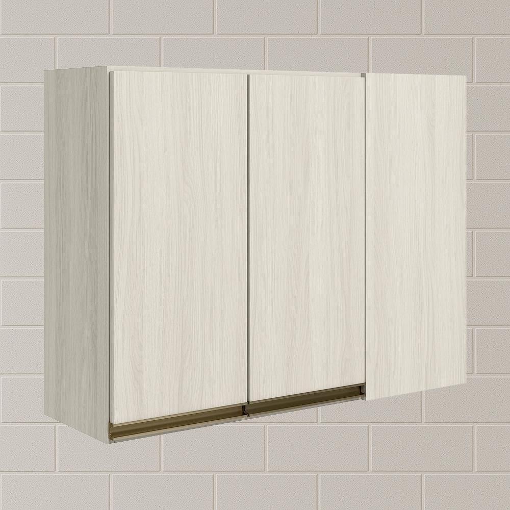 Armario Canto Reto 2p Mdf 89cm Kali 12213 Bianco Toq Bianco Toq Nicioli Bianco Toq Bianco Toq - 2