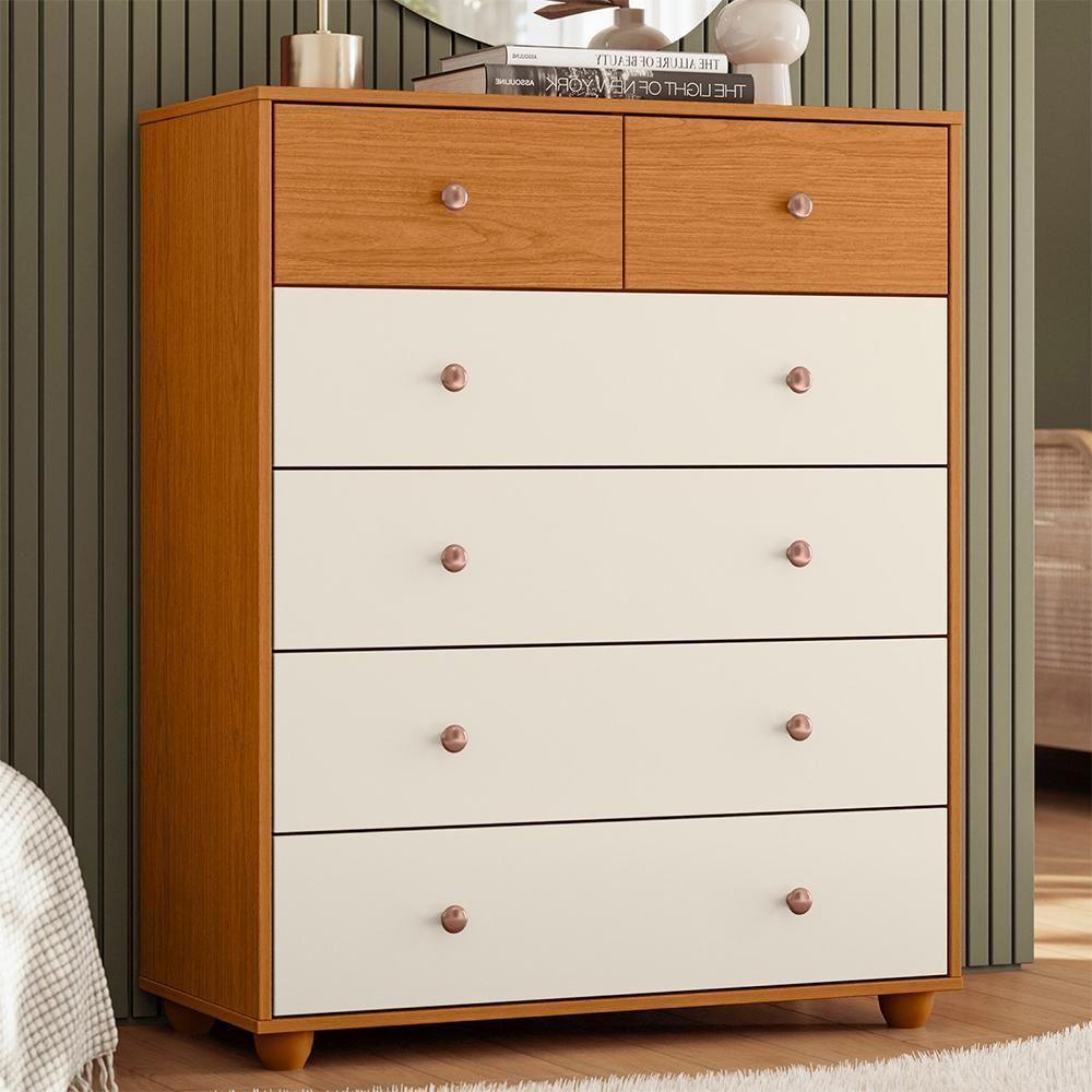 Cômoda Vittoria 6 Gavetas Cinamomo-off White - Móveis Albatroz Cinamomo-off White - 2