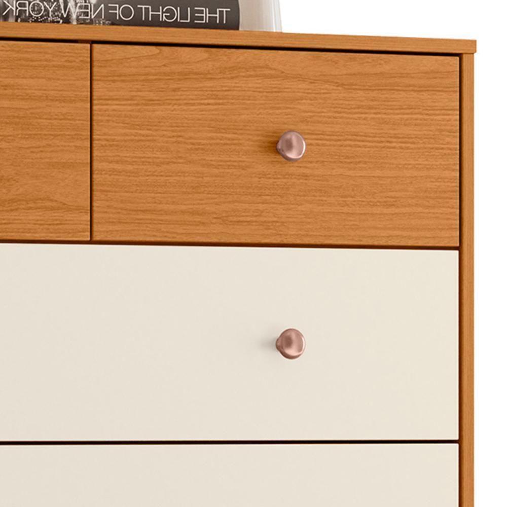 Cômoda Vittoria 6 Gavetas Cinamomo-off White - Móveis Albatroz Cinamomo-off White - 3