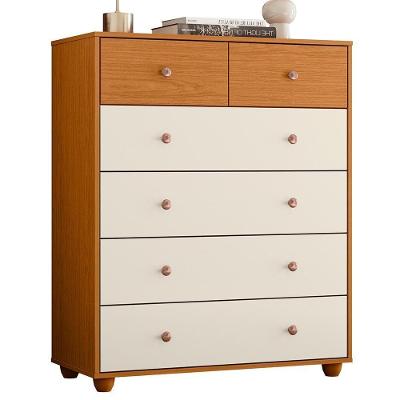 Cômoda Vittoria 6 Gavetas MDF com Puxador Plástico Off White e Cinamomo