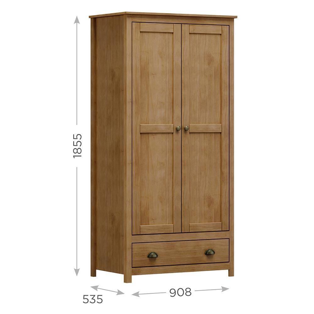 Guarda Roupa Solteiro Topázio 2 Portas E 1 Gaveta Freijó - Finestra Móveis Freijó - 4