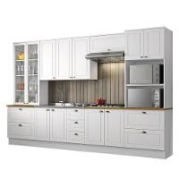 Cozinha Completa 6 Peças Americana Branco Com Torre Quente 2 Fornos Tampo Nature - Móveis Henn Branco - 1