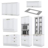 Cozinha Completa Americana 6 Peças Com Torre Quente 2 Fornos Branco - Móveis Henn Branco - 3