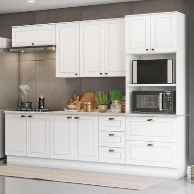 Cozinha Modulada Completa Americana 5 Peças 10 Portas 100% MDF 271.5cm Branco Móveis Henn