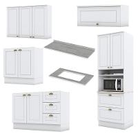 Cozinha Completa 5 Peças Americana Com Torre Quente 2 Fornos Branco - Móveis Henn Branco - 3