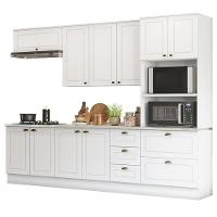 Cozinha Completa 5 Peças Americana Com Torre Quente 2 Fornos Branco - Móveis Henn Branco