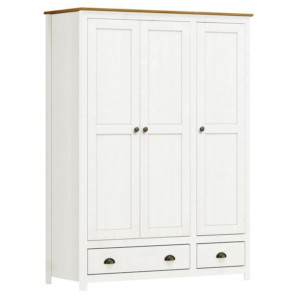 Guarda Roupa Solteiro Topázio 3 Portas E 2 Gavetas Branco-freijó - Finestra Móveis Branco-freijó - 1