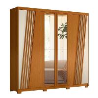 Guarda Roupa Casal Ouro Verde 6 Portas Cinamomo-off White Com Espelho - Móveis Albatroz Cinamomo-off White - 1