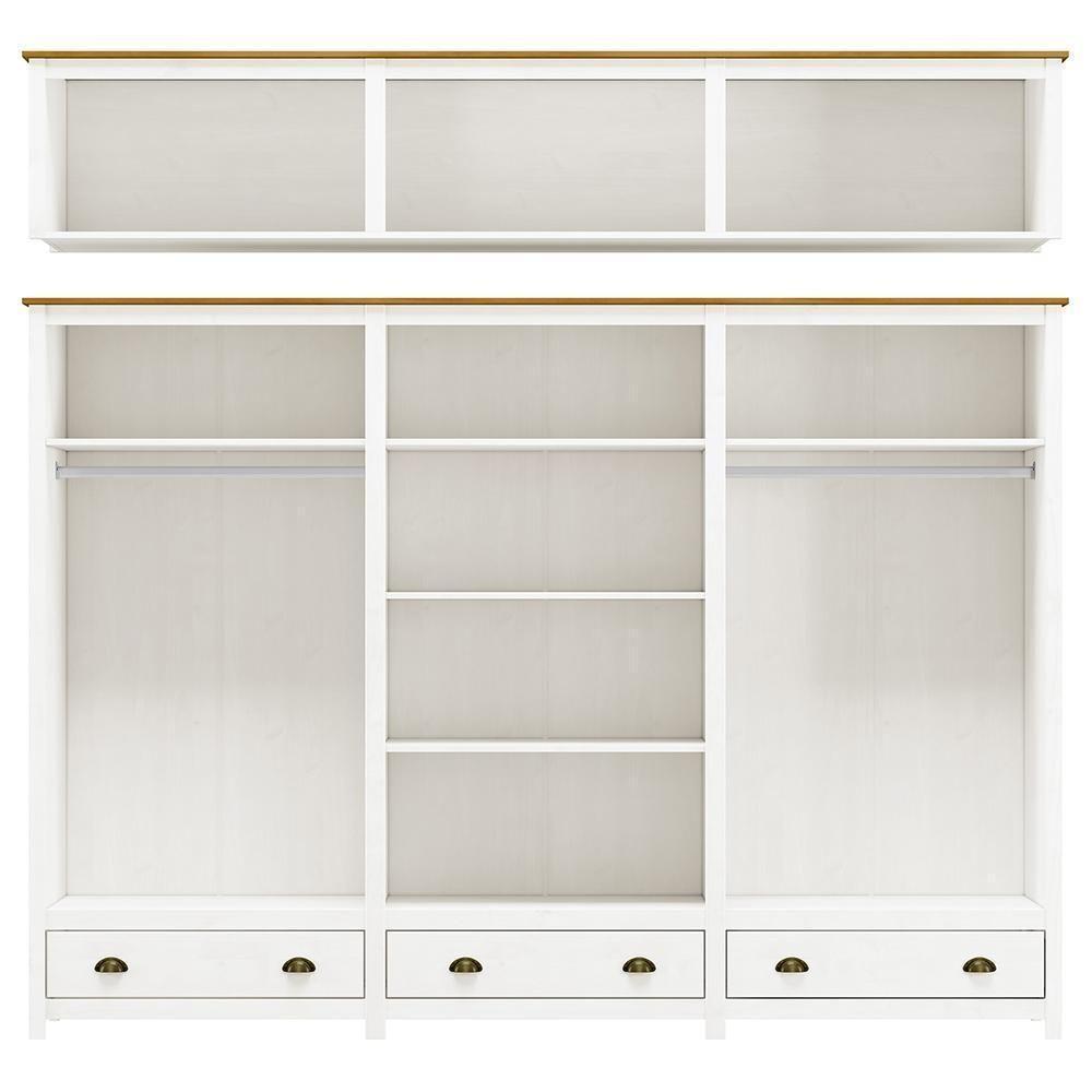 Guarda Roupa Casal Topázio 12 Portas E 3 Gavetas Branco-freijó Com Espelho - Finestra Móveis Branco-freijó - 3