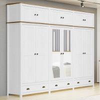 Guarda Roupa Casal Topázio 12 Portas E 3 Gavetas Branco-freijó Com Espelho - Finestra Móveis Branco-freijó - 2