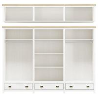 Guarda Roupa Casal Topázio 12 Portas E 3 Gavetas Branco-freijó Com Espelho - Finestra Móveis Branco-freijó - 3