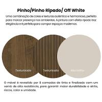 Painel Com Suporte Para Tv Até 72 Polegadas 2 Portas Multimóveis Cr45318 Off White-pinho Ripado - 8