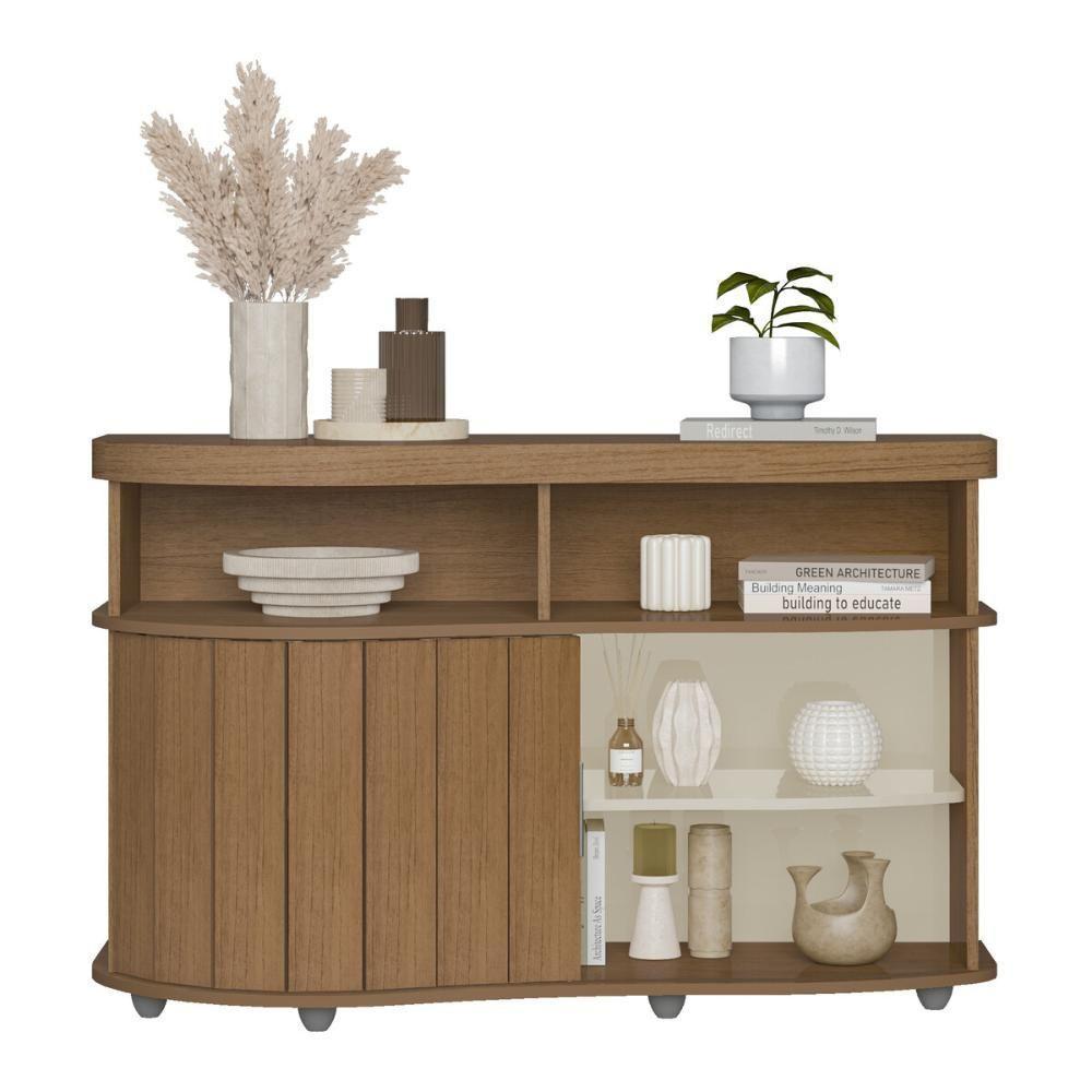 Aparador Buffet 120cm Com 1 Porta Flex Multimóveis Cr50127 Cinamomo-off White - 2