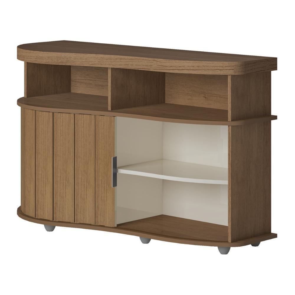 Aparador Buffet 120cm Com 1 Porta Flex Multimóveis Cr50127 Cinamomo-off White - 5