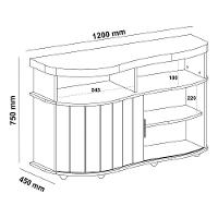 Aparador Buffet 120cm Com 1 Porta Flex Multimóveis Cr50127 Cinamomo-off White