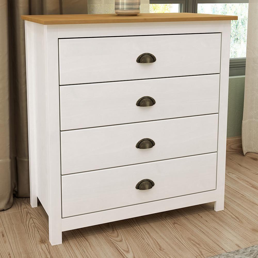 Cômoda Topázio 4 Gavetas Branco-freijó - Finestra Móveis Branco-freijó - 2