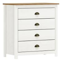 Cômoda Topázio 4 Gavetas Branco-freijó - Finestra Móveis Branco-freijó - 1