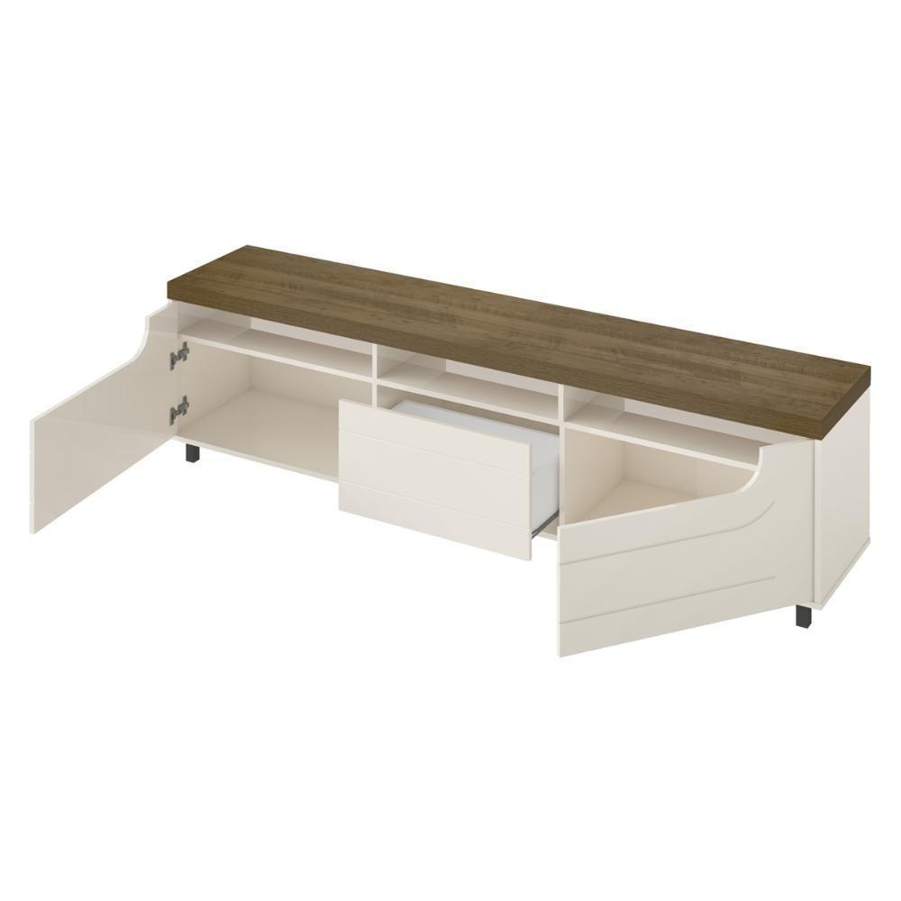 Rack Para Tv Até 75 Polegadas 200cm 2 Portas 1 Gaveta Multimóveis Cr45325 Pinho/off White Pinho/off White - 5