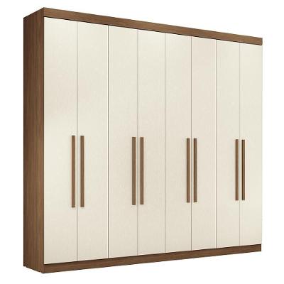 Guarda Roupa Casal Master New 8.4 8 Portas 4 Gavetas Jatobá-areia