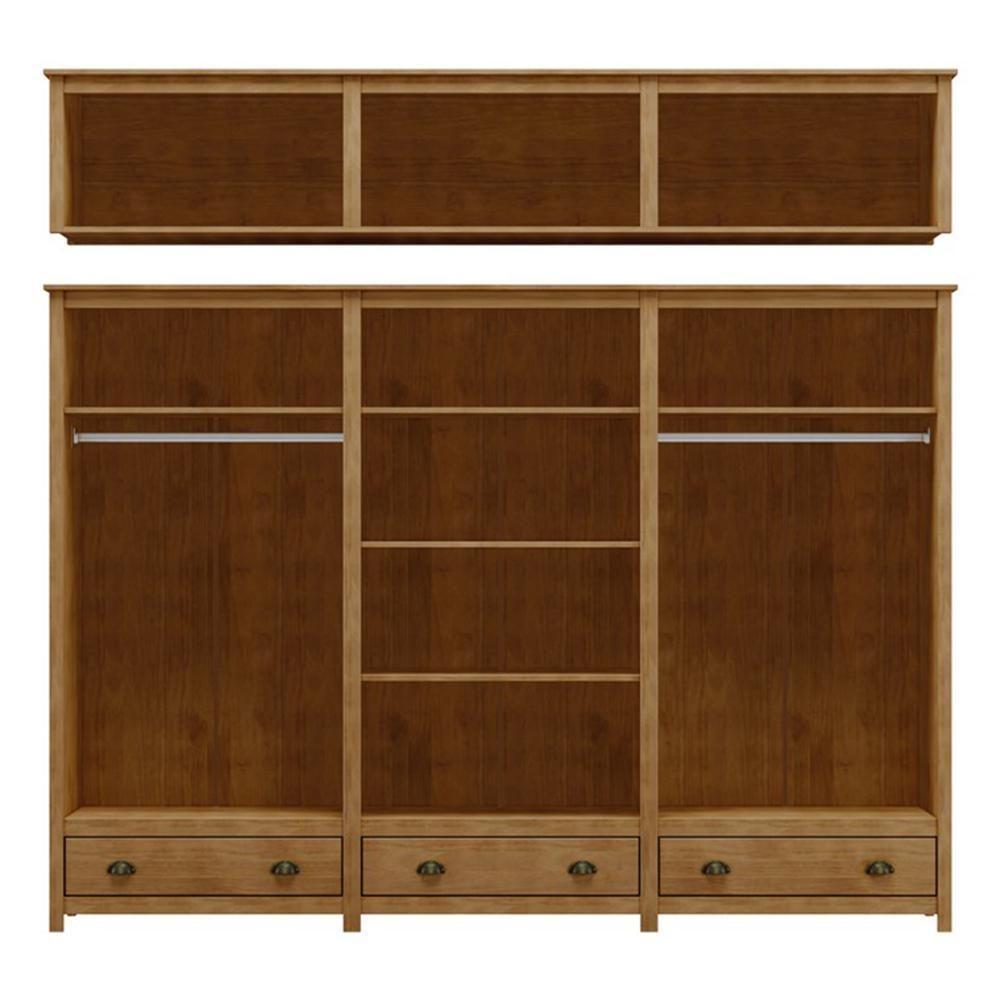 Guarda Roupa Casal Topázio 12 Portas E 3 Gavetas Freijó Com Espelho - Finestra Móveis Freijó - 3