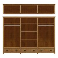 Guarda Roupa Casal Topázio 12 Portas E 3 Gavetas Freijó Com Espelho - Finestra Móveis Freijó - 3