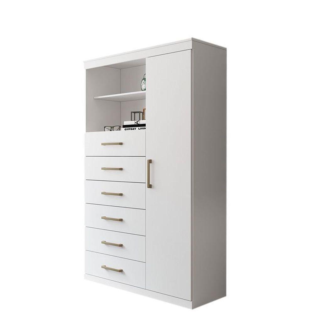 Multi-cômoda Marabá 1.6 Com Porta E 6 Gavetas Branco - Santos Andirá Branco - 1