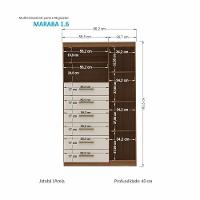 Multi-cômoda Marabá 1.6 Com Porta E 6 Gavetas Jatobá-areia - Santos Andirá Jatobá-areia - 4