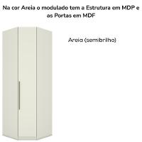 Canto Obliquo Modulado 1 Porta 241x82 Cm Seletto Areia Henn Areia - 5