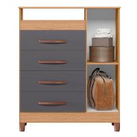 Cômoda Turquesa 1 Porta E 4 Gavetas Freijó-titanium - Móveis Albatroz Freijó-titanium - 3