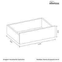 Cômoda Turquesa 1 Porta E 4 Gavetas Freijó-titanium - Móveis Albatroz Freijó-titanium