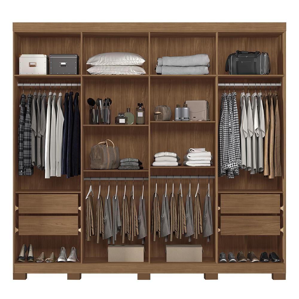 Guarda Roupa Casal Master New 8.4 8 Portas Jatobá Com Pés - Santos Andirá Jatobá - 3
