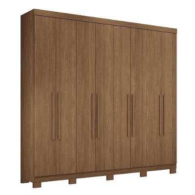 Guarda Roupa Casal Master New 8.4 8 Portas 4 Gavetas Jatobá MDP