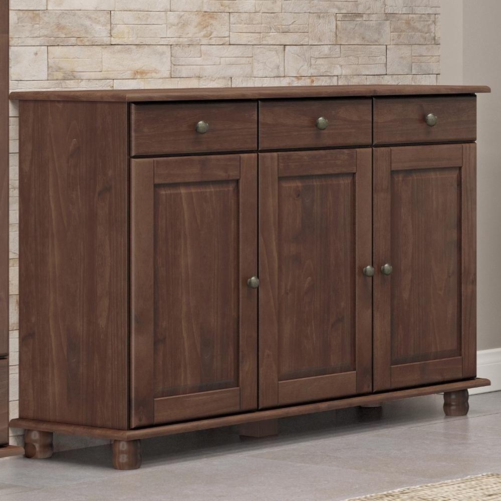 Balcão Aparador Rubi 3 Portas E 3 Gavetas Café - Finestra Móveis Café - 2