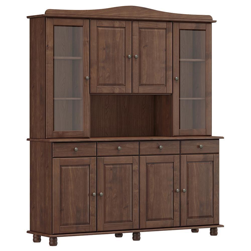 Cristaleira Rubi 8 Portas E 4 Gavetas Café - Finestra Móveis Café - 1