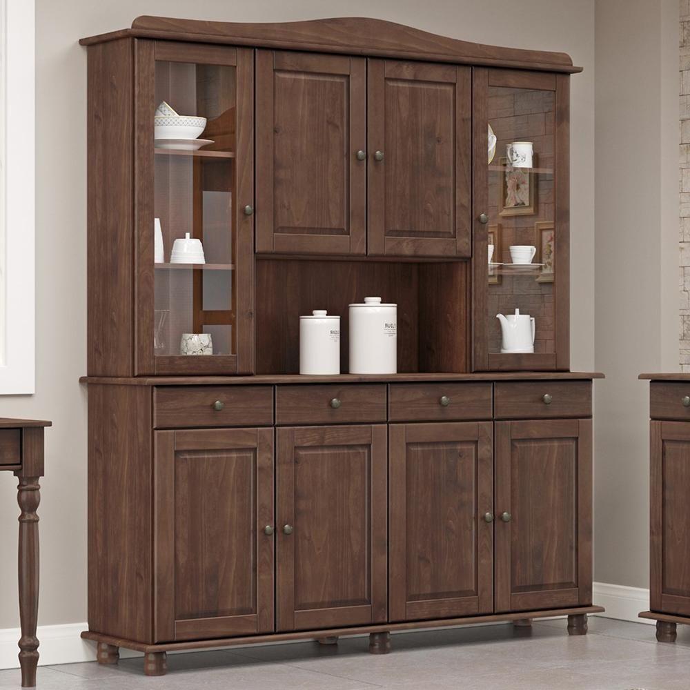 Cristaleira Rubi 8 Portas E 4 Gavetas Café - Finestra Móveis Café - 2