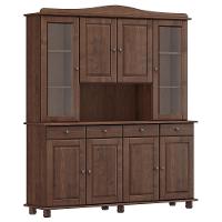 Cristaleira Rubi 8 Portas E 4 Gavetas Café - Finestra Móveis Café - 1