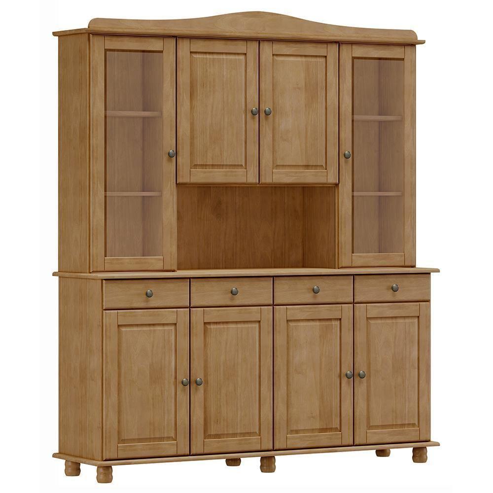 Cristaleira Rubi 8 Portas E 4 Gavetas Freijó - Finestra Móveis Freijó - 1