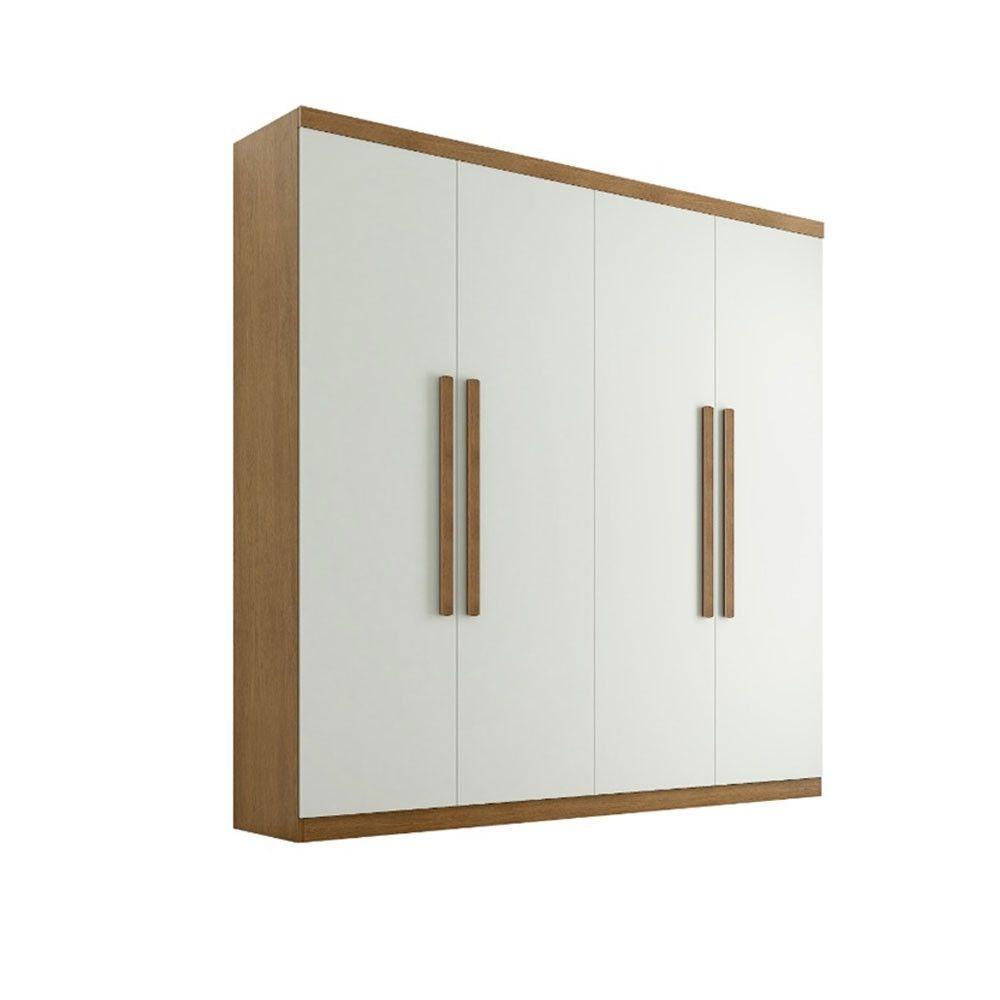 Guarda Roupa Casal Fenix 4 Portas 3 Gavetas Rufato Imbuia/off White/imbuia - 1