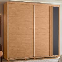 Guarda Roupa Casal Acácia 2 Portas Deslizantes Flex Freijó-titanium - Móveis Albatroz Freijó-titanium - 2
