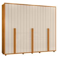Guarda Roupa Casal Volpi Ripado 6 Portas Cinamomo-off White - Madetec Cinamomo-off White - 1