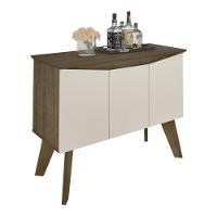 Aparador Buffet 110cm 3 Portas Com Pés Retrô Multimóveis Cr50128 Pinho-off White - 2