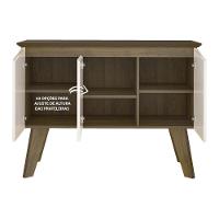 Aparador Buffet 110cm 3 Portas Com Pés Retrô Multimóveis Cr50128 Pinho-off White - 5