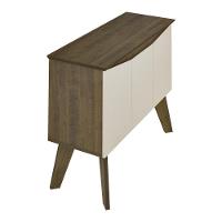 Aparador Buffet 110cm 3 Portas Com Pés Retrô Multimóveis Cr50128 Pinho-off White - 7