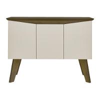 Aparador Buffet 110cm 3 Portas Com Pés Retrô Multimóveis Cr50128 Pinho-off White - 8