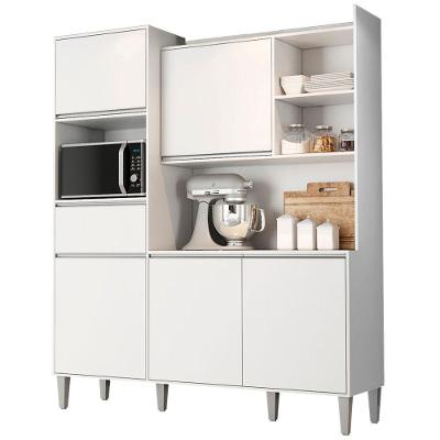 Kit Armário Cozinha Compacta Isabel 5 Portas 1 Gaveta MDP 160 cm Branco